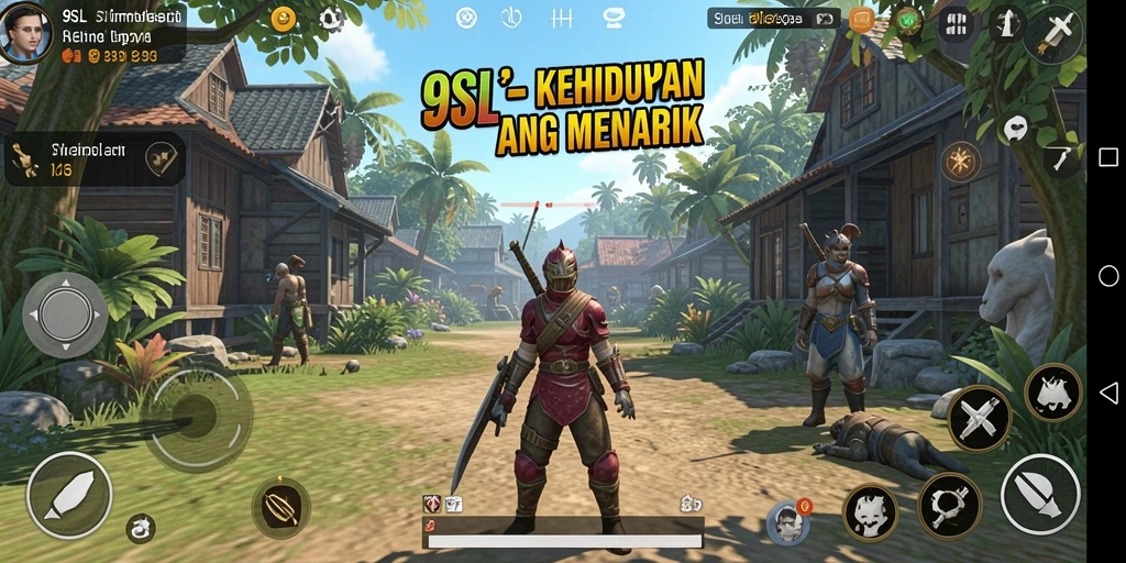 Screenshot gameplay <strong>9SL</strong> menampilkan karakter berinteraksi dalam lingkungan yang kaya detail.