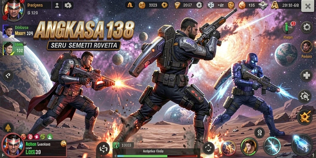 Screenshot gameplay ANGKASA138 menunjukkan aksi seru dalam pertarungan Battle Royale.