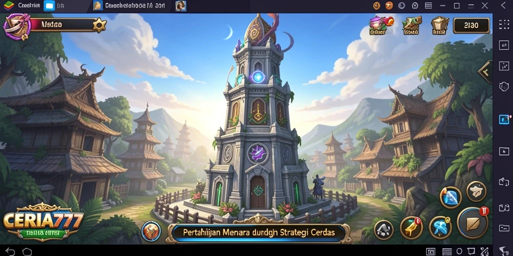 Tampilan gameplay CERIA777 yang seru dan menantang di Tower Defense.