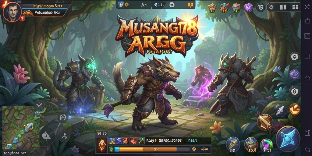 Screenshot gameplay heroik dalam <strong>MUSANG178</strong> menampilkan pertarungan yang mendebarkan.