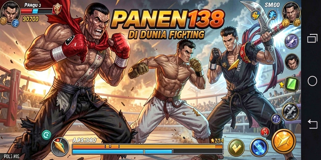 Screenshot utama PANEN138 menampilkan aksi pertarungan yang mendebarkan.