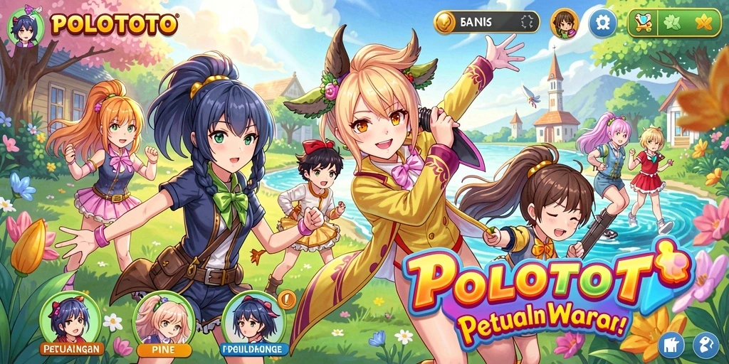 Screenshot menampilkan aksi seru dalam petualangan Anime POLOTOTO.