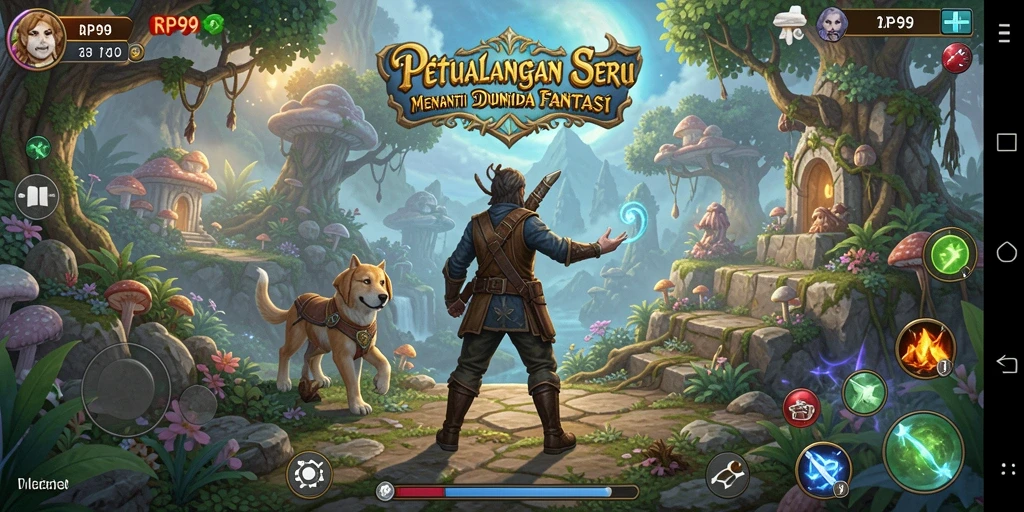 Screenshot utama RP99 menampilkan gameplay petualangan seru dan grafis menawan.
