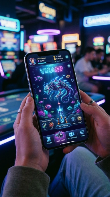Gambar tampilan aplikasi visa89 di perangkat Android yang menawan.